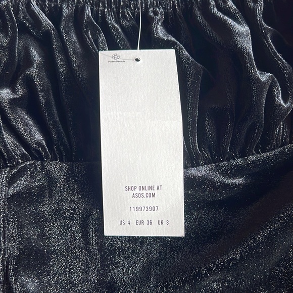 Velvet milkmaid bodysuit in black size 4 - Picture 7 of 8